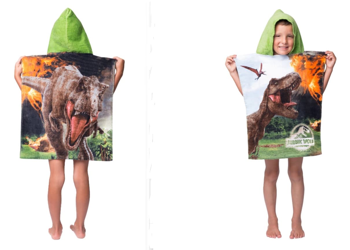 

Ręcznik bawełniany ponczo z kapturem 50x115 Jurassic