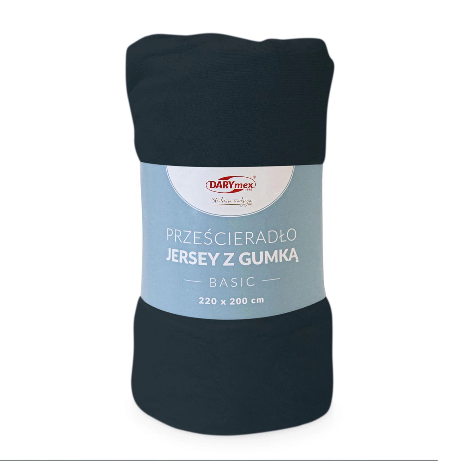 

Prześcieradło jersey z gumką BASIC 026/CIEMNY GRANAT/220x200