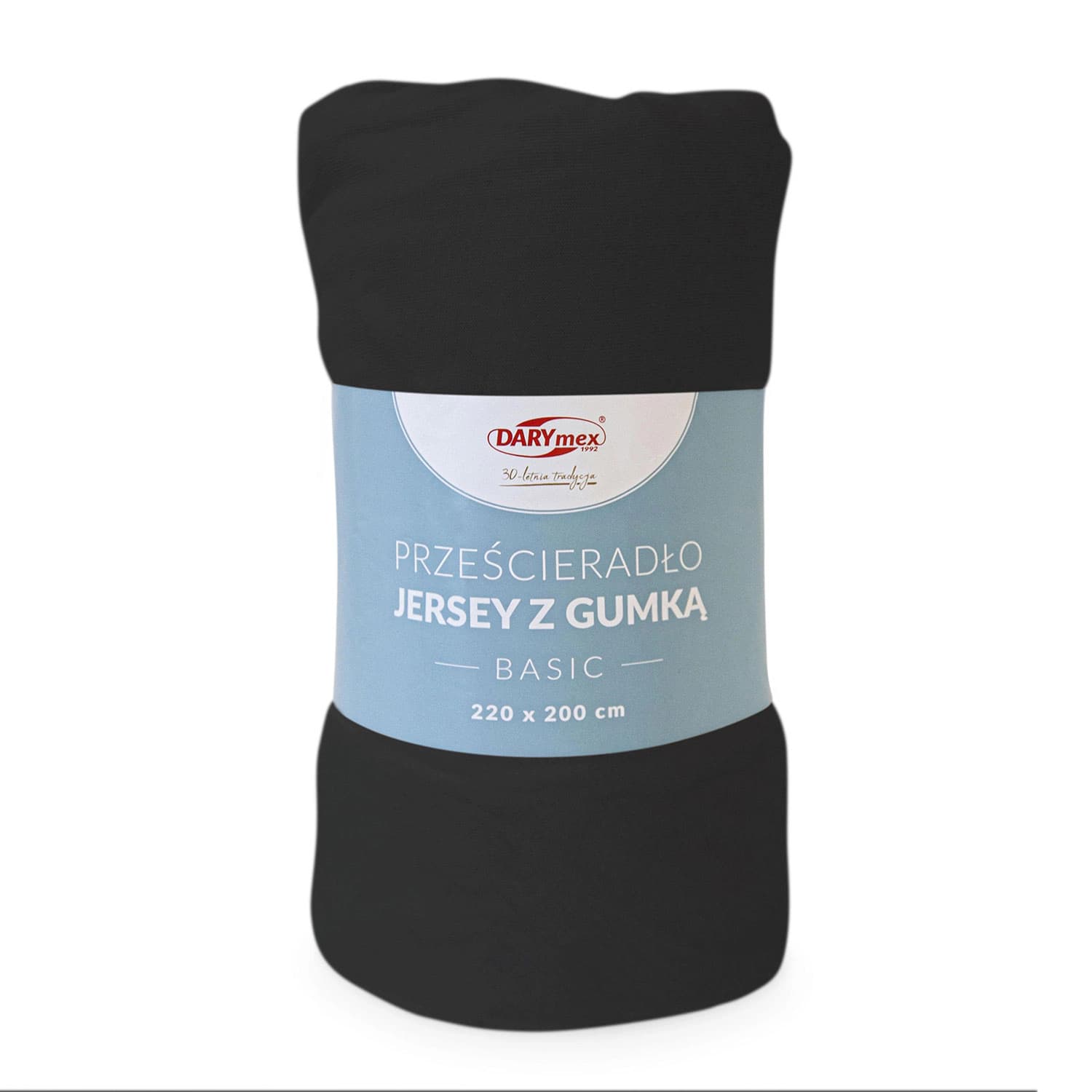 

Prześcieradło jersey z gumką BASIC 027/CZARNY/220x200