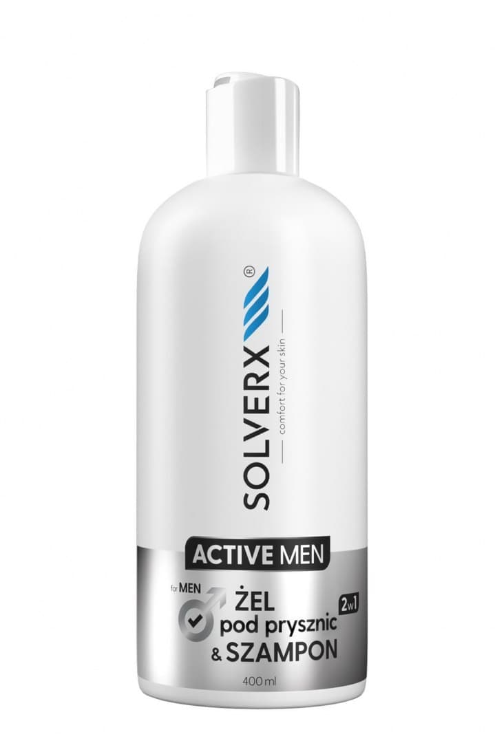 

SOLVERX MEN ACITVE Żel & szampon 2w1 400ml&