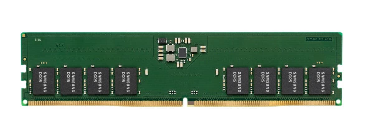 

Samsung UDIMM non-ECC 16GB DDR5 1Rx8 4800MHz PC5-38400 M323R2GA3BB0-CQK