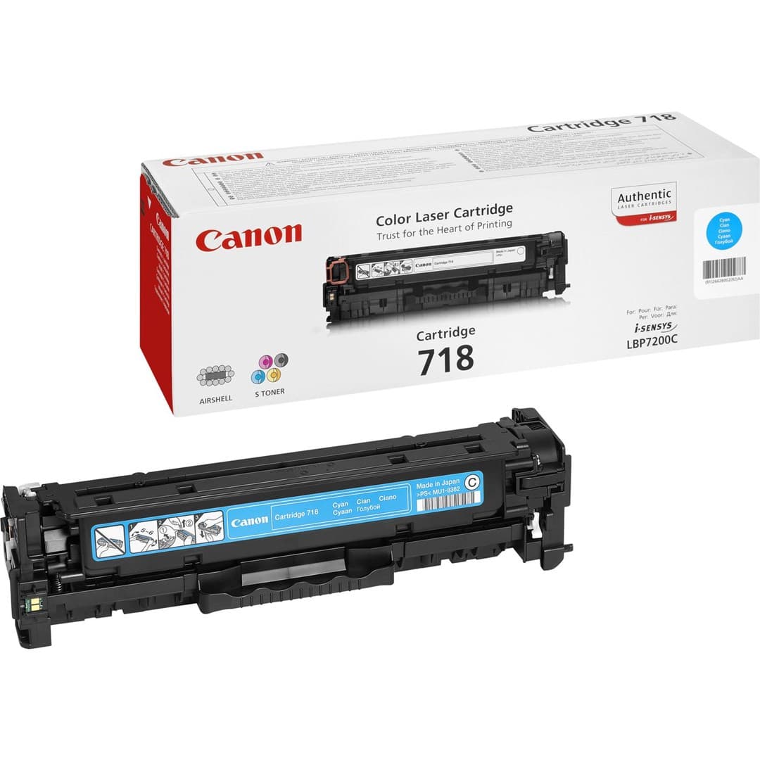 

Toner CANON (CRG-718C/2661B002) niebieski 2900str, Crg-718c/2661b002) niebieski 2900st