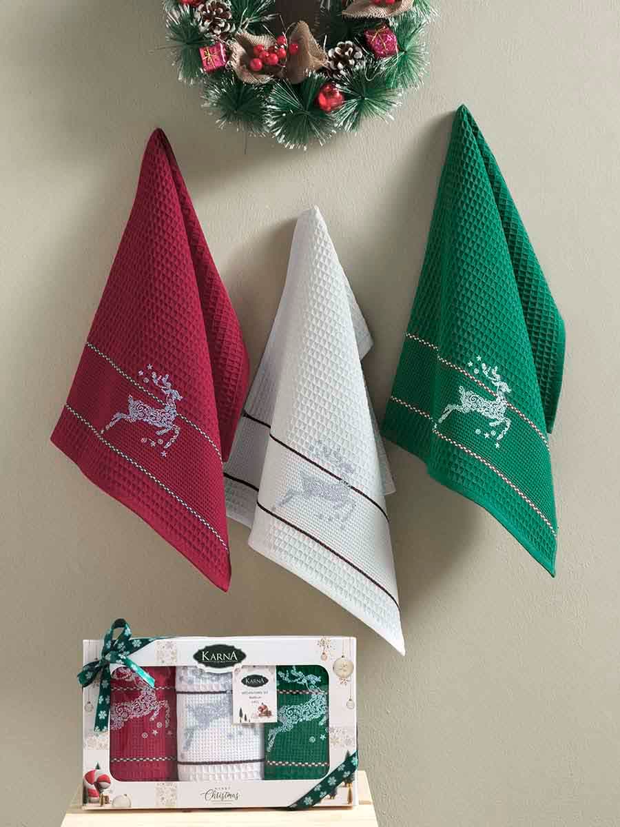 

Ręcznik bawełniany haft 3837 V2 NEW YEAR SANTA kpl.3x40x60