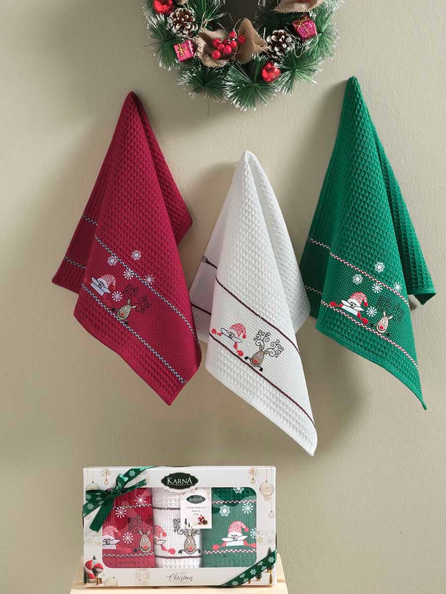 

Ręcznik bawełniany haft 3837 V3 NEW YEAR SANTA kpl.3x40x60