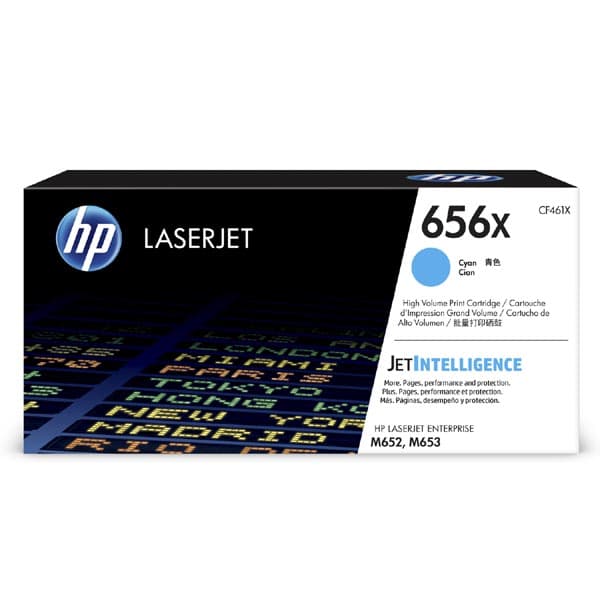 

HP oryginalny toner CF461X, HP 656X, cyan, 22000s, high capacity, HP LaserJet Enterprise M652,652dn,652n,653,653dn,653x, O