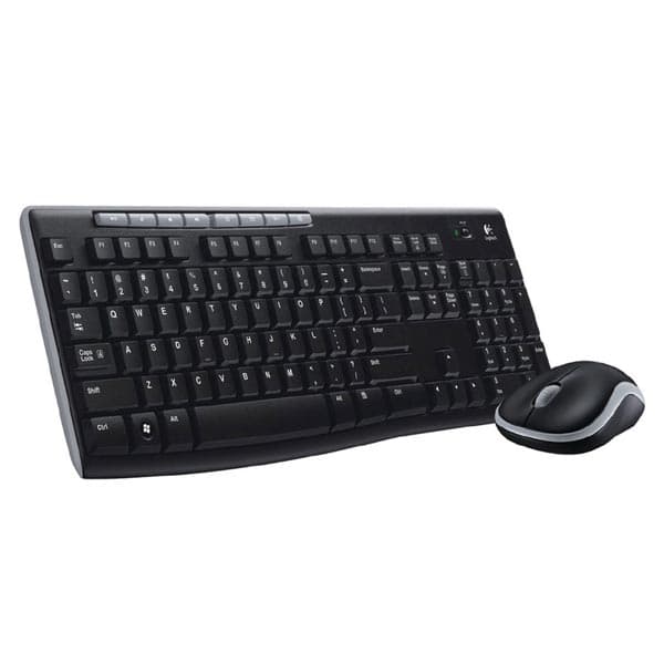 

Logitech MK270, zestaw klawiatura z bezprzewodową myszą laserową, AAA, CZ, multimedialny, 2.4 [GHz], bezprzewodowa, czarna