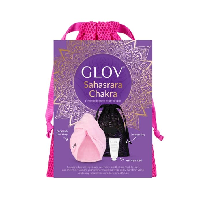 

GLOV SET Sahasrara Chakra Soft Hair Wrap turban do włosów + Hair Mask maska odżywcza do włosów 30ml