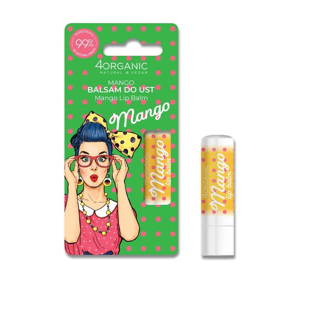 

4ORGANIC Lip Balm Pin-Up Girl balsam do ust Mango 5g