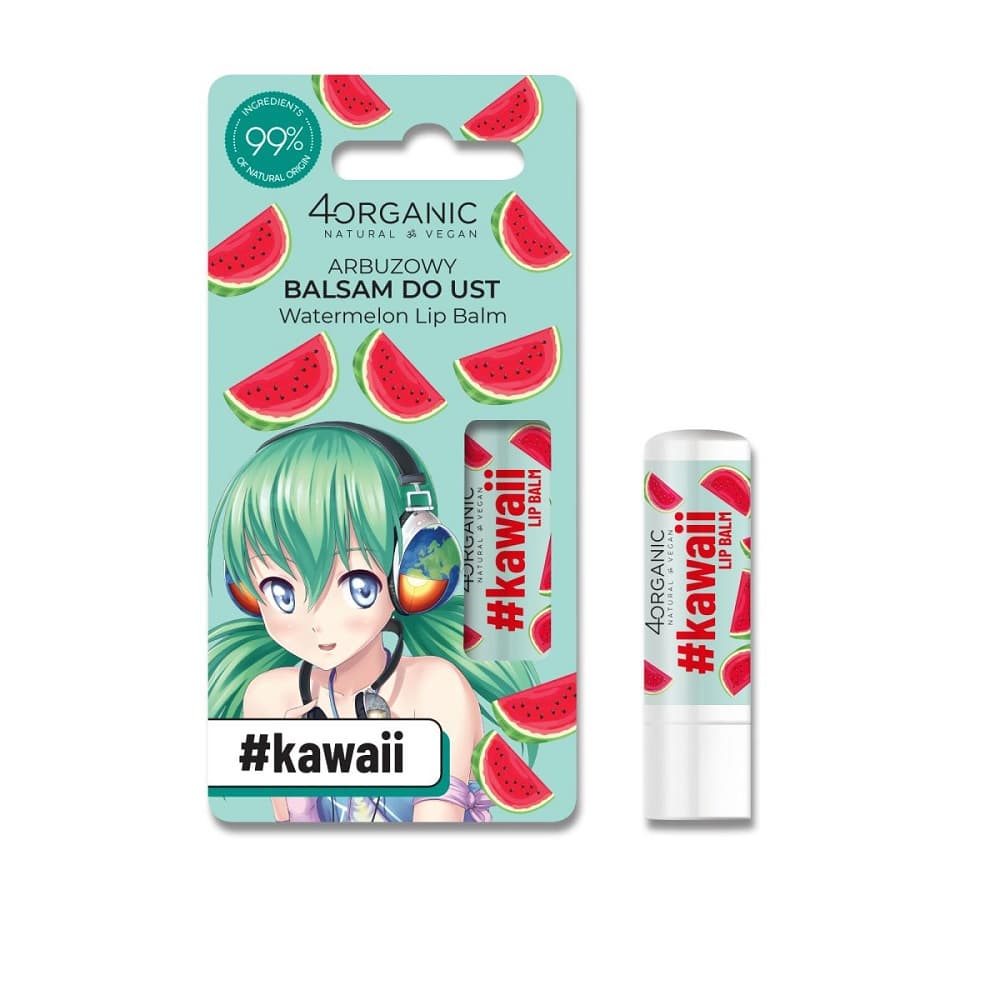 

4ORGANIC Lip Balm #Kawaii balsam do ust Watermelon 5g