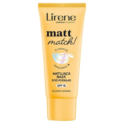 

LIRENE Matt Match! matująca baza pod podkład SPF15 Słodkie Mango 30ml