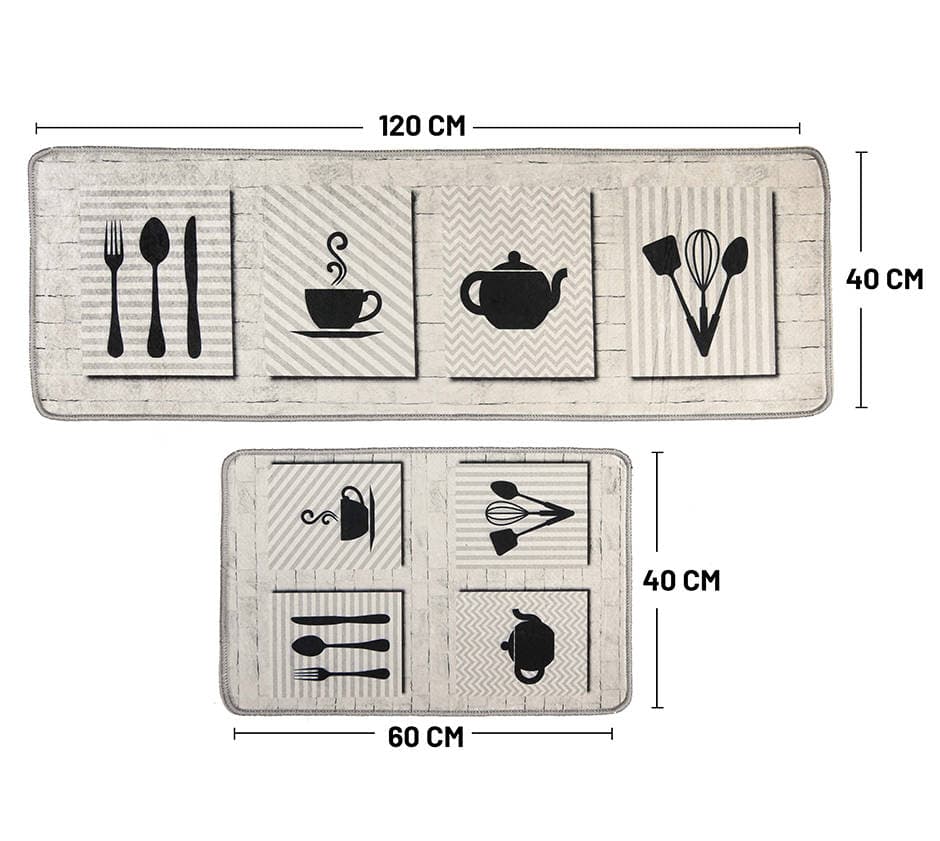

Komplet dywanów kuchennych 5