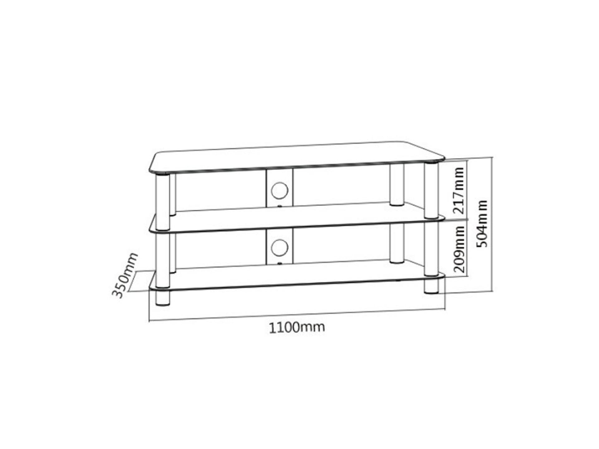 

Stolik RTV szklany MC-625 do 50" 40kg