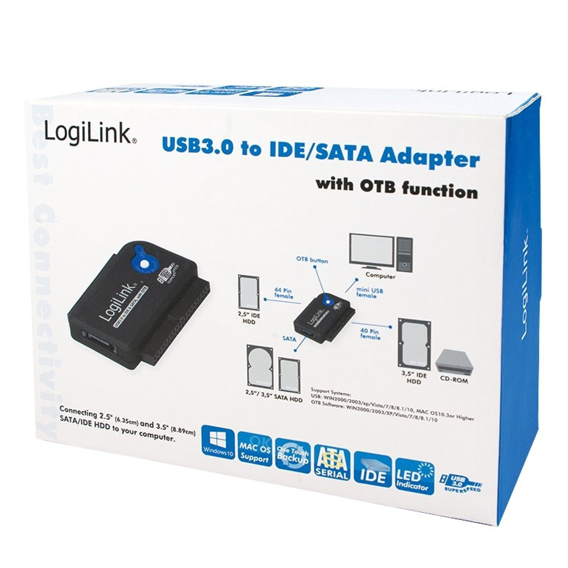 

Adapter USB 3.0 do IDE/ SATA z funkcja OTB