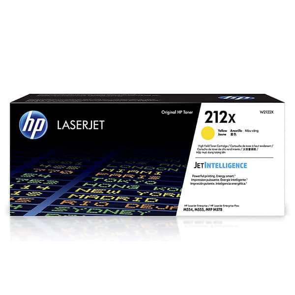 

HP oryginalny toner W2122X, HP 212X, yellow, 10000s, high capacity, HP Color LaserJet Enterprise M554dn,M555dn,M555x, O