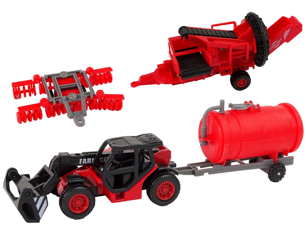 

Zestaw Pojazdów Rolniczych Traktor 12 Sztuk Metal