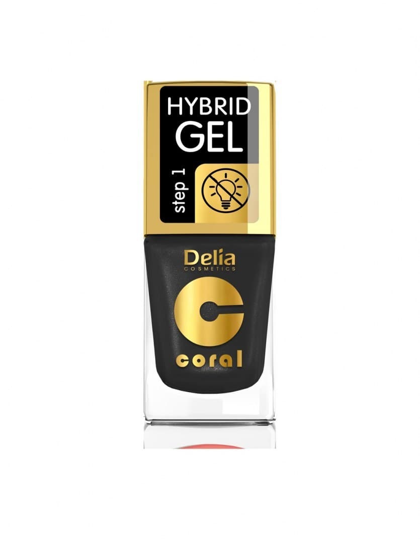 

Delia Cosmetics Coral Hybrid Gel Emalia do paznokci nr 64 Złota Czerń 11ml