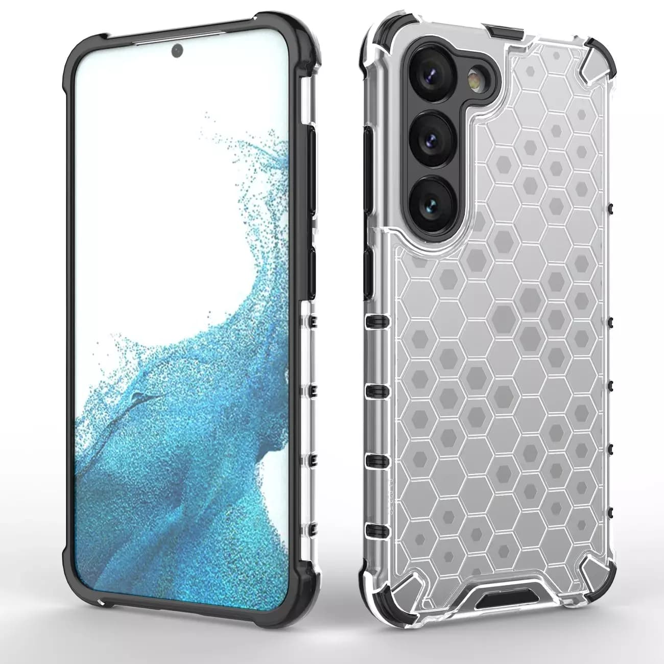 

Etui Honeycomb do Samsung Galaxy S23 pancerny hybrydowy pokrowiec czarne