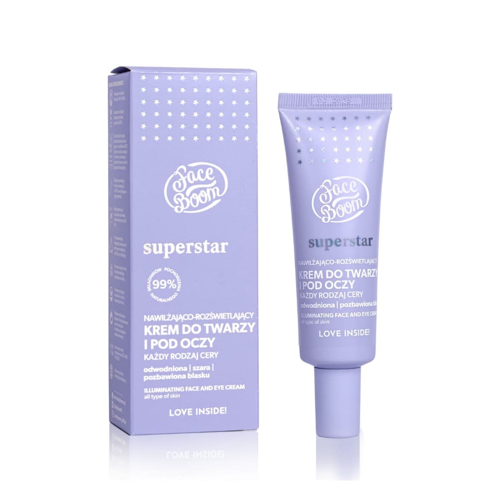 

Face Boom Superstar Nawilżająco-Rozświetlający Krem do twarzy i pod oczy 50ml