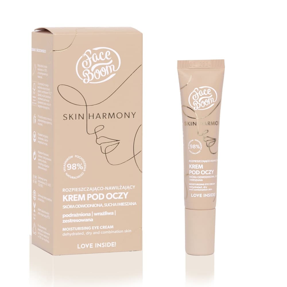 

Face Boom Skin Harmony Rozpieszczająco-Nawilżający Krem pod oczy - cera odwodniona,sucha i mieszana 15ml