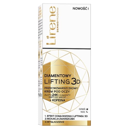

LIRENE Diamentowy Lifting 3D przeciwzmarszczkowy krem pod oczy 15ml