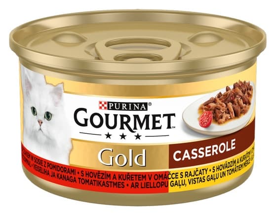 

Gourmet Gold Wołowina i kurczak w sosie pomidorowym 85g