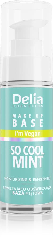 

Delia Cosmetics Wegańska Nawilżająco-Odświeżająca Baza pod makijaż So Cool Mint (miętowa) 30ml