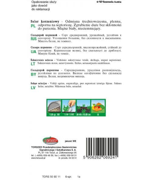 

Nasiona Seler korzeniowy Talar 0,5g