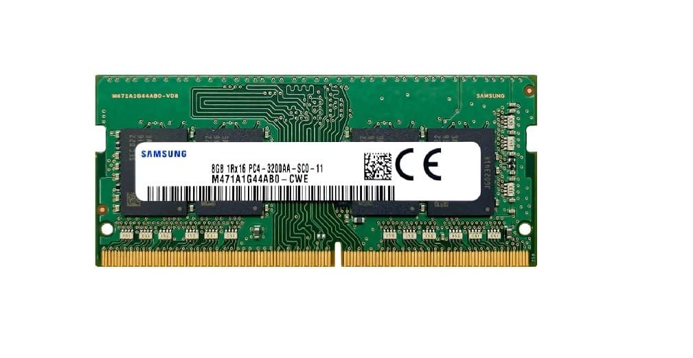 

Samsung SO-DIMM 8GB DDR4 1Rx16 3200MHz PC4-25600 M471A1G44AB0-CWE