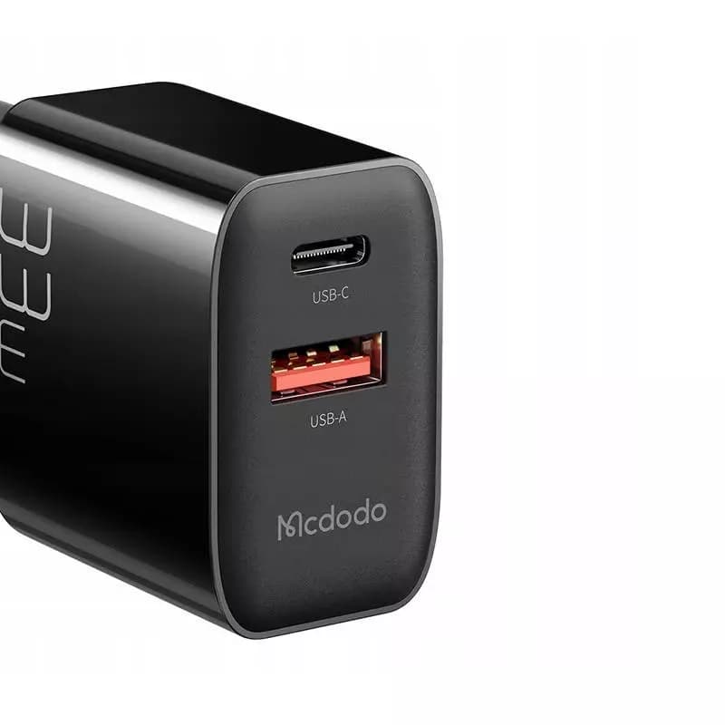 

Ładowarka sieciowa Mcdodo CH-0922 USB + USB-C, 33W + kabel USB-C (czarna)