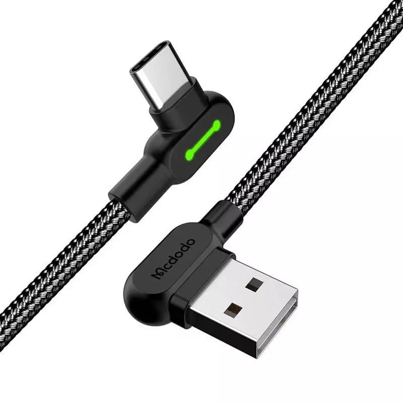 

Kabel USB do USB-C kątowy Mcdodo CA-5280 LED, 3m (czarny)