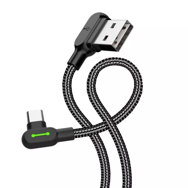 

Kabel USB do USB-C kątowy Mcdodo CA-5280 LED, 1.8m (czarny)