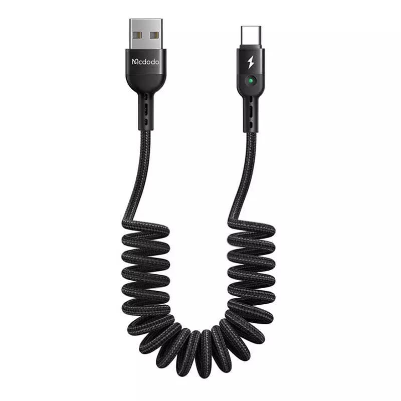 

Kabel sprężynowy USB do USB-C Mcdodo Omega CA-6420 1.8m (czarny)