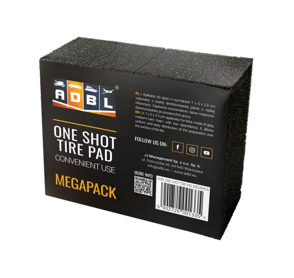 

ADBL One Shot Tire Pad Megapack - piankowy aplikator do dressingu do opon 10 szt.