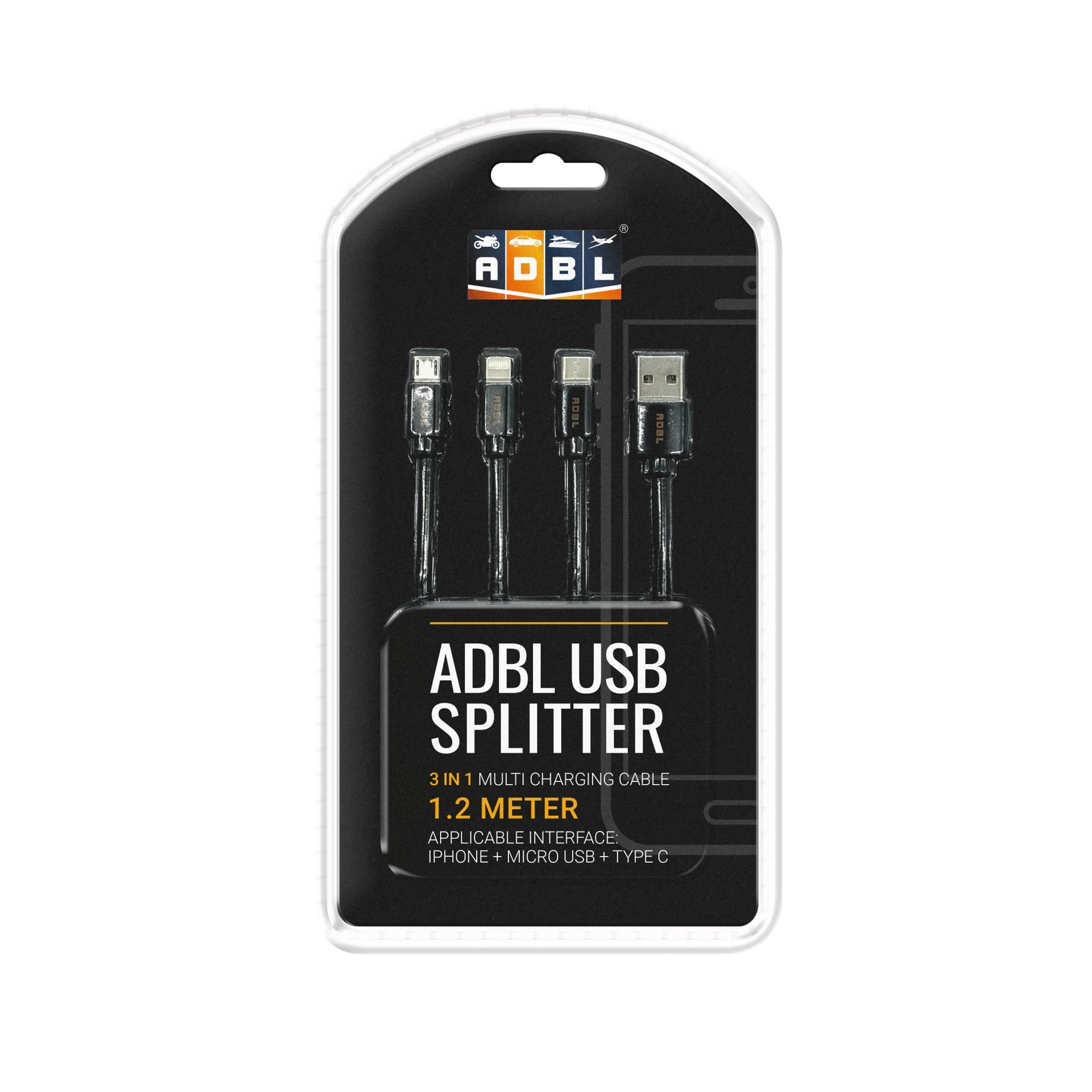 

ADBL USB Splitter - kabel USB z trzema końcówkami