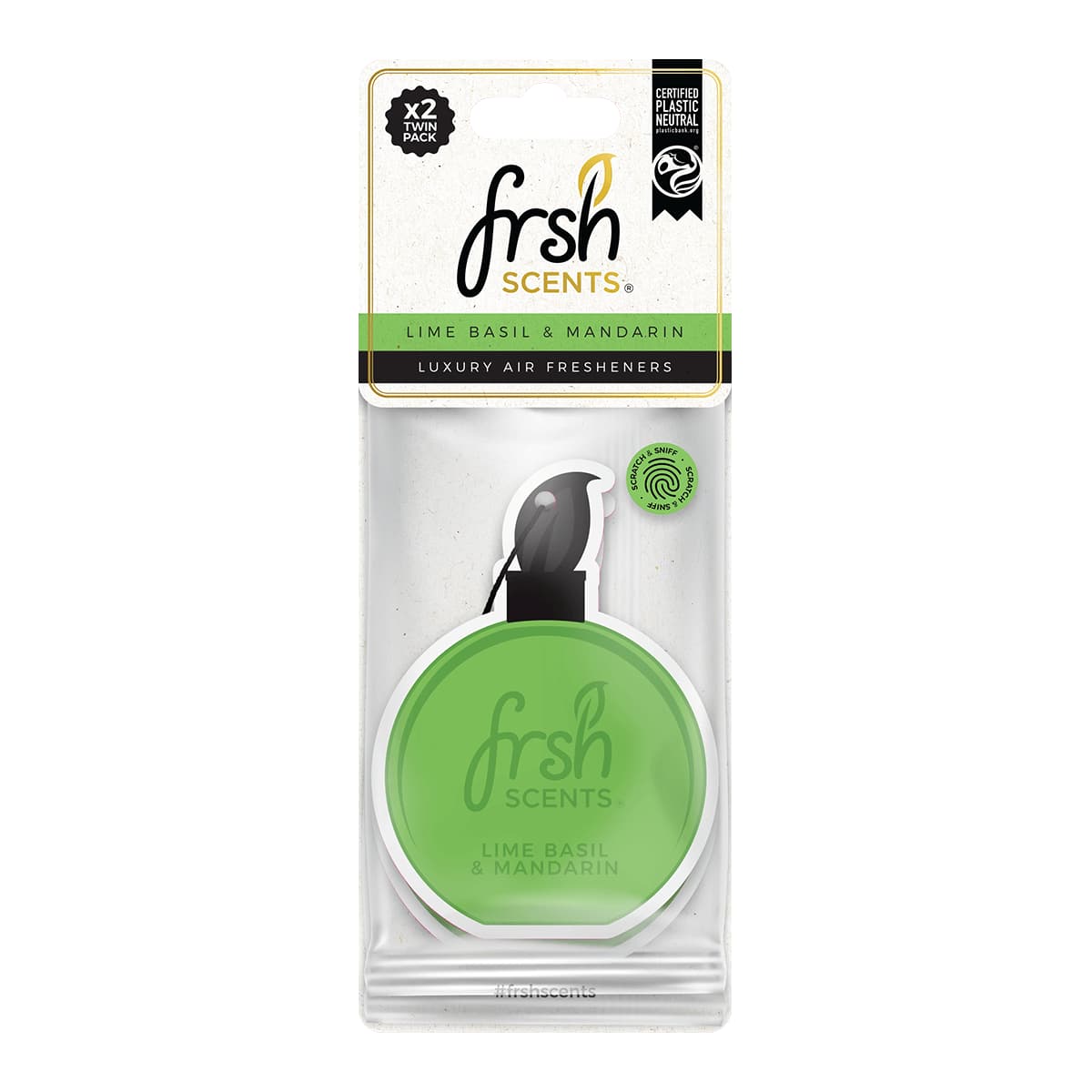 

FRSH Luxury Card Lime Basil and Mandarin 2 sztuki - zawieszki zapachowe