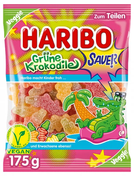 

Haribo Grüne Krokodile Żelki Vege 175 g