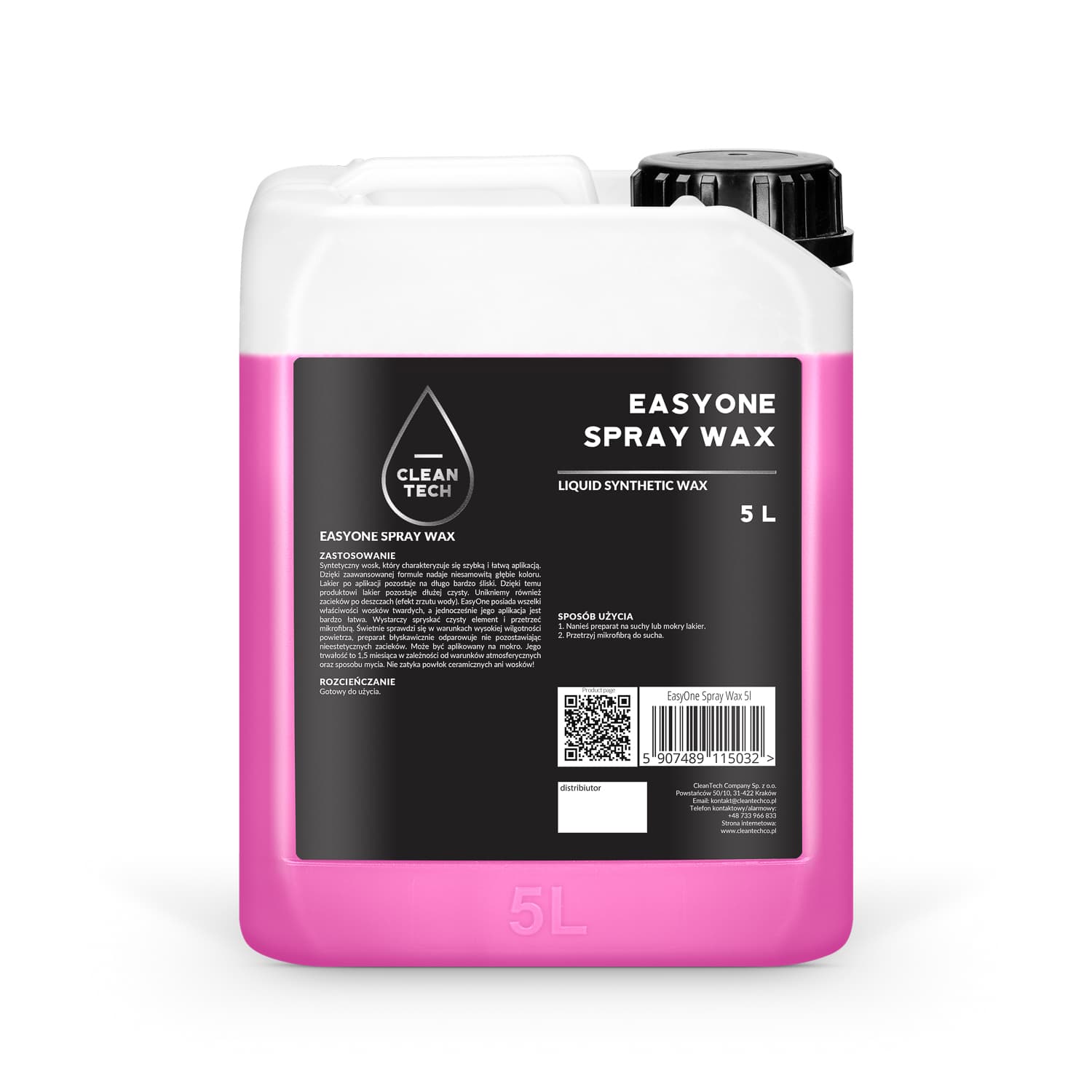

CleanTech EasyOne Spray Wax 5L - syntetyczny wosk w sprayu