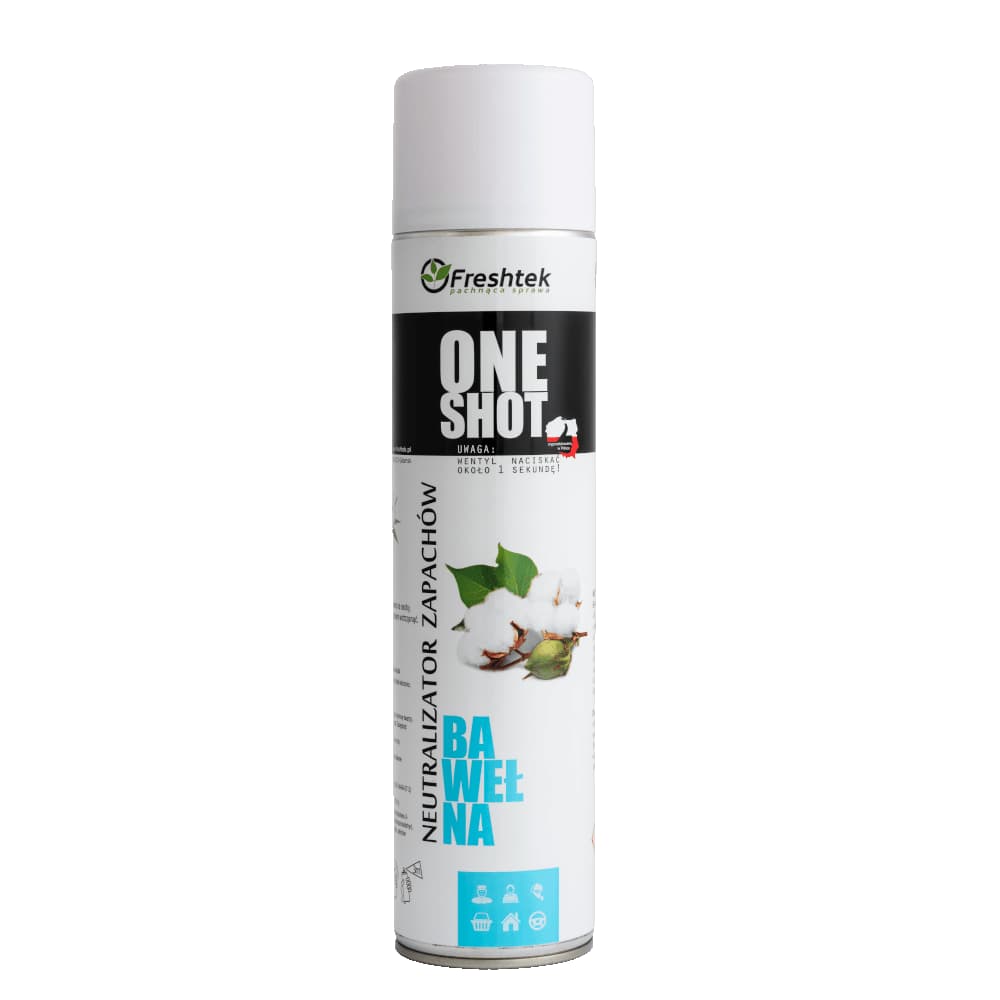 

Freshtek One Shot Bawełna 600ml - neutralizator zapachów
