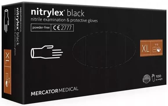

Rękawiczki nitrylowe czarne XL 100szt