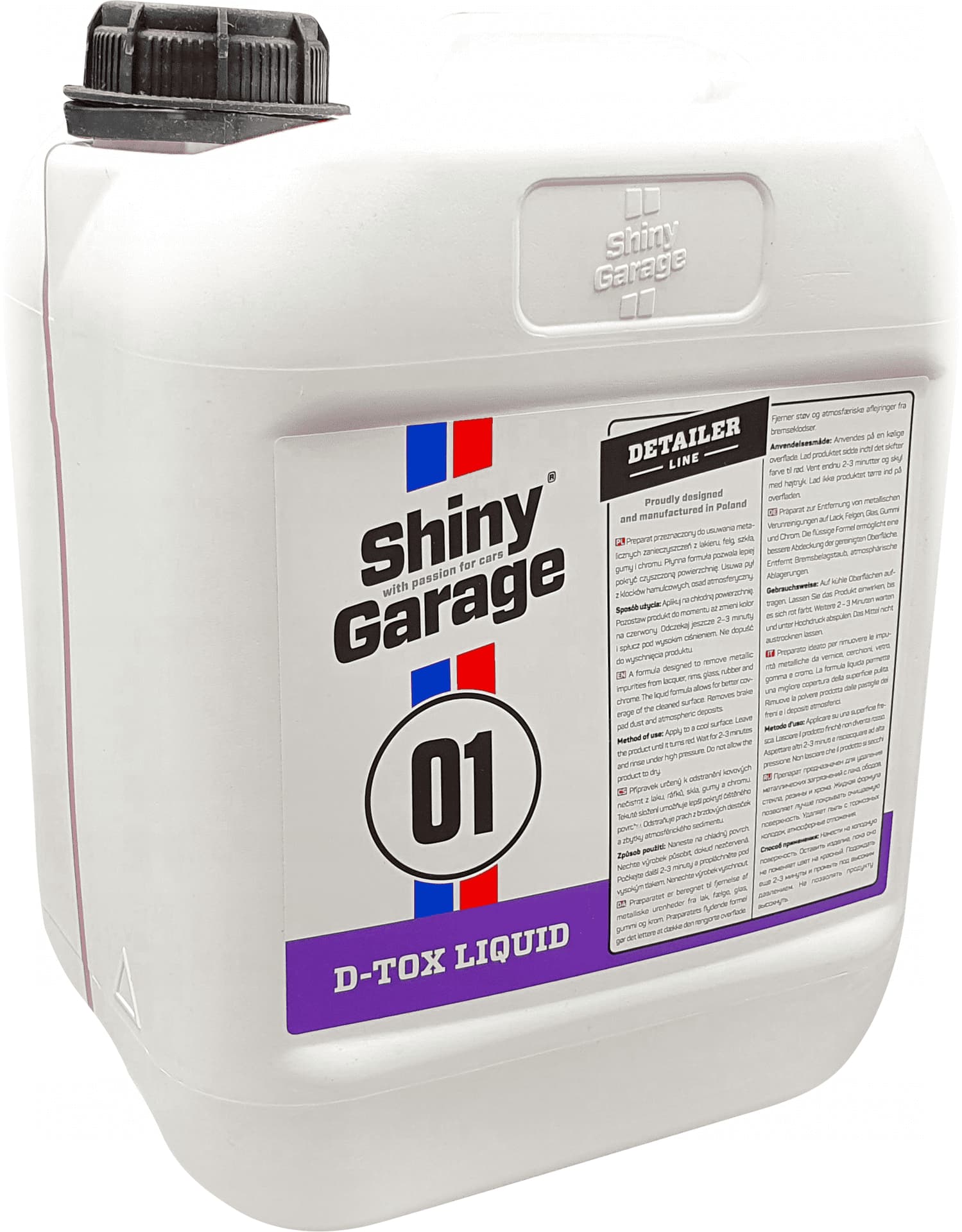 

Shiny Garage D-Tox Liquid 5L -deironizer do felg i lakieru