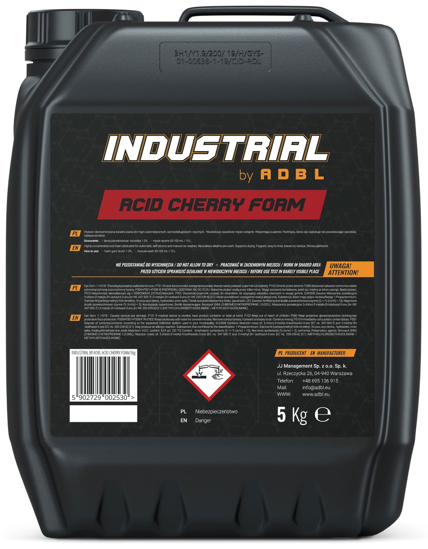 

ADBL Industrial Acid Cherry Foam 5L - kwaśna piana aktywna