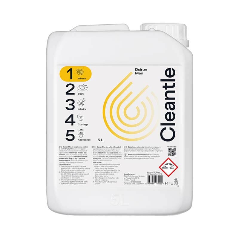 

Cleantle Deiron Man 5L - deironizer do czyszczenia felg