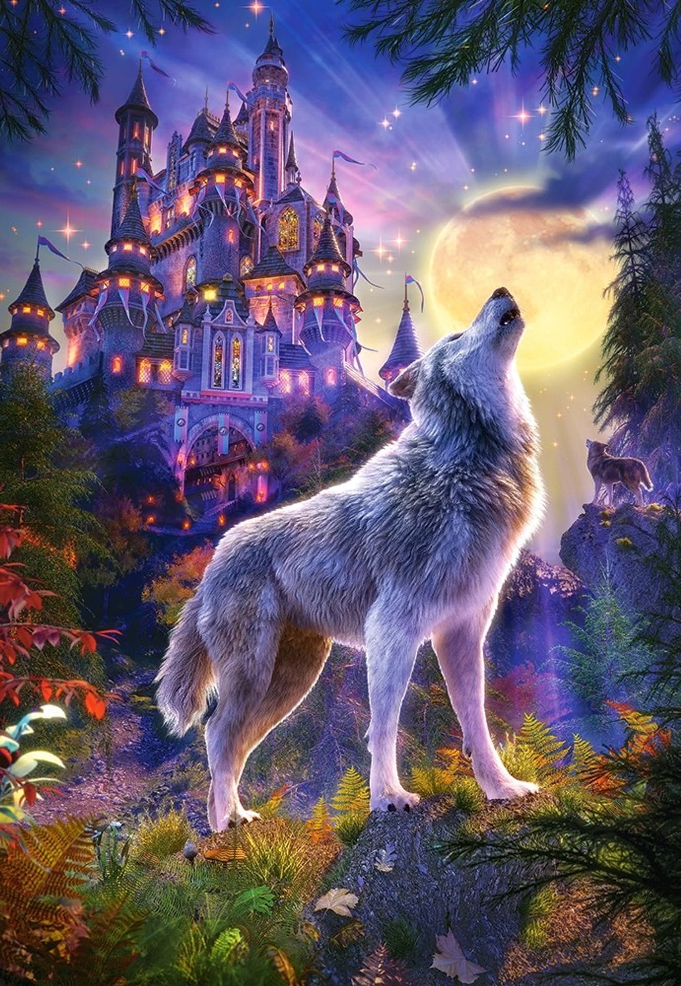 

Puzzle 1000 elementów - Wilk i zamek