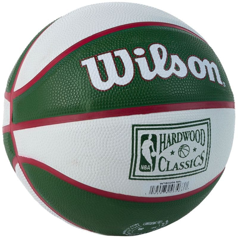 

Piłka Wilson NBA Team Retro Milwaukee Bucks Mini Ball (kolor Zielony, rozmiar 3)