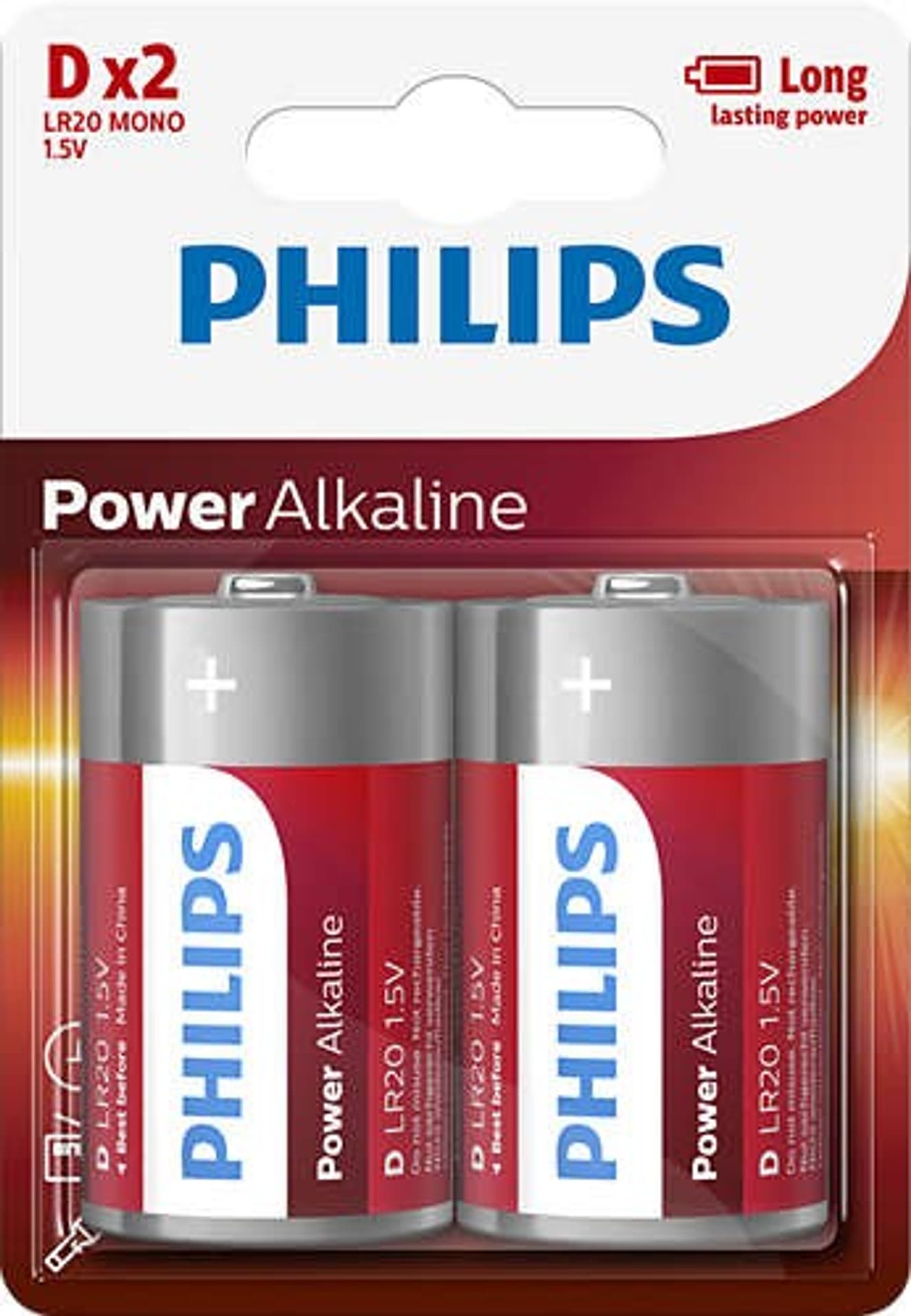 

Baterie Power Alkaline D 2szt. blister (LR20)