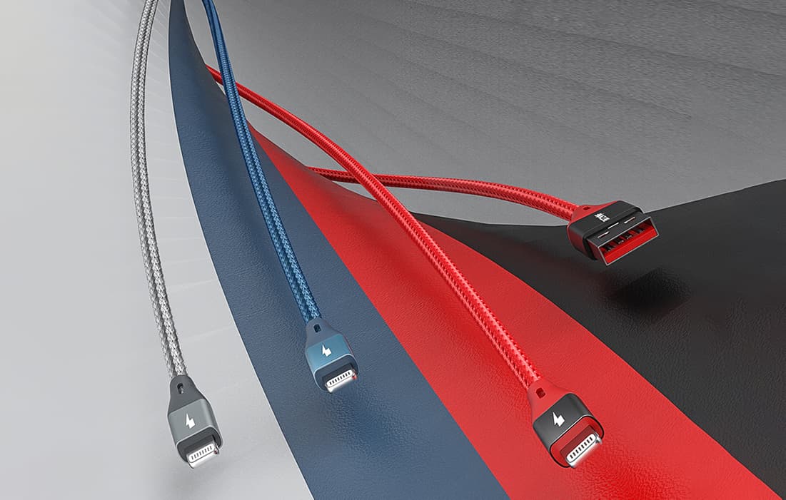 

Kabel Lightning BlitzWolf BW-MF10 Pro, MFI, 2.4A, 1.8m (szary)