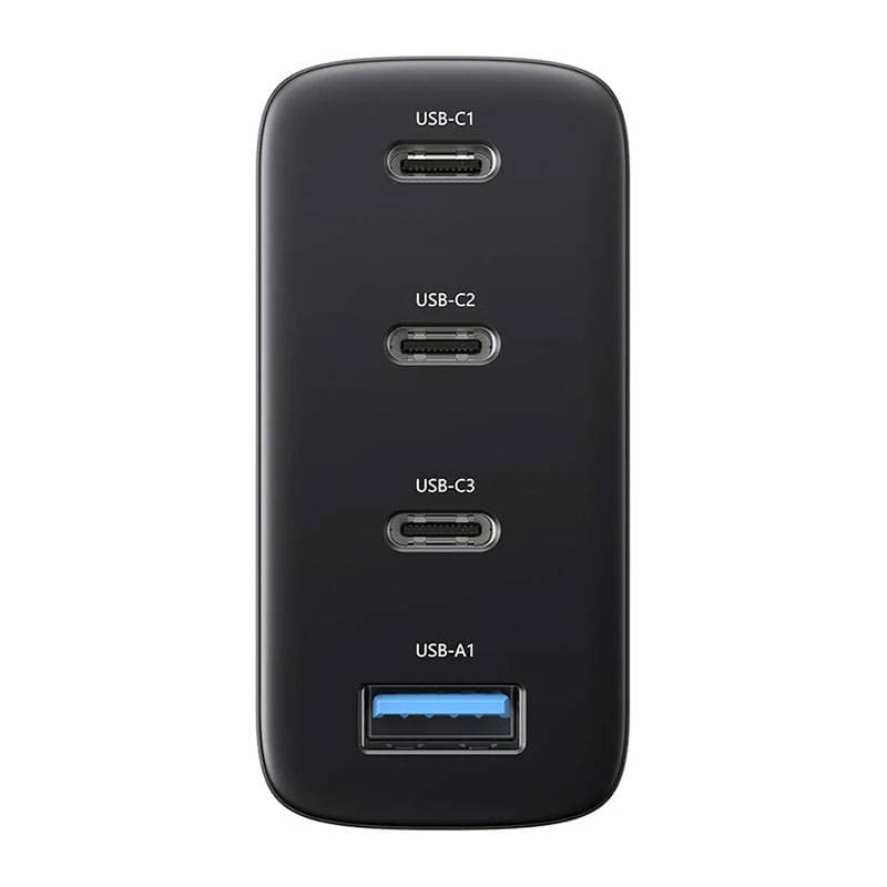 

Ładowarka sieciowa Blitzwolf BW-S23, 3x USB-C, USB-A, GaN, 100W (czarna)