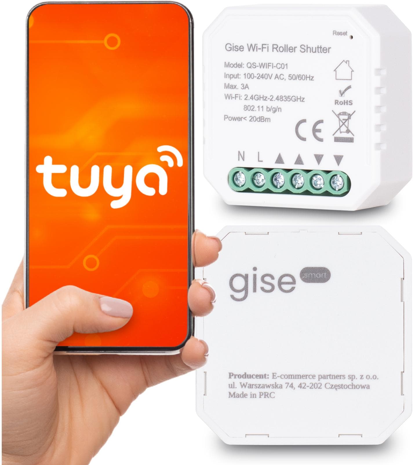 

GISE SMART Roller Shutter Sterownik roletowy Tuya WiFi