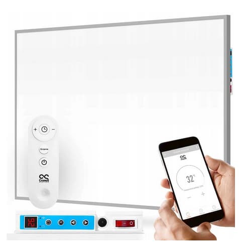 

Panel grzewczy IR CRONOS Synthelith CRP-1200TWP SILVER TUYA