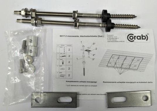 

B017 2 SZT. MOCOWANIE, BLACHODACHÓWKA ADAPTER PROSTY KLIK CORAB XFS_B017.2